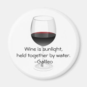 Galileo Wine Quote Magnet