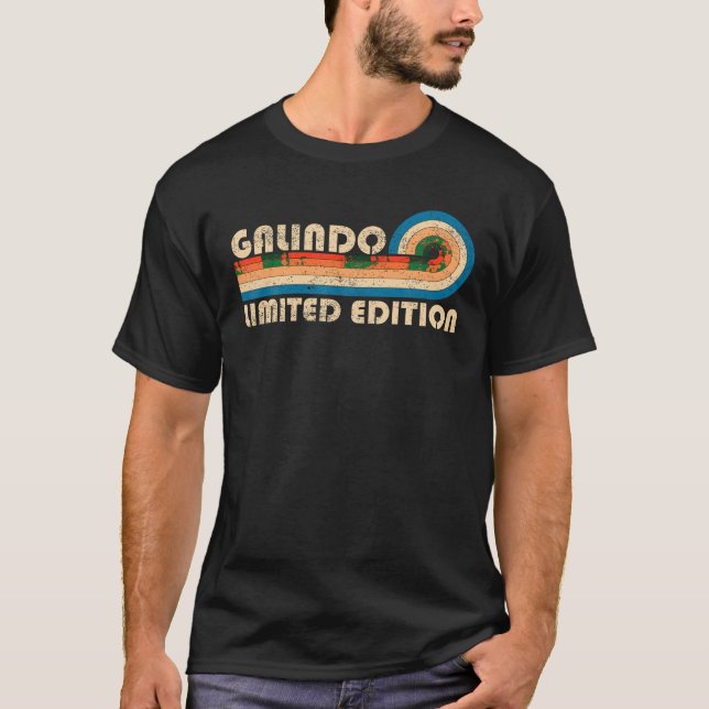 GALINDO Surname Retro Vintage 80s 90s Birthday Reu T-Shirt (Front)