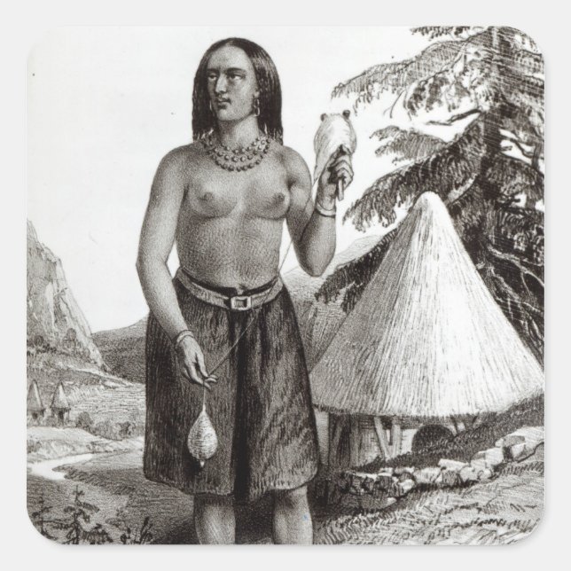 Galla Woman Square Sticker (Front)