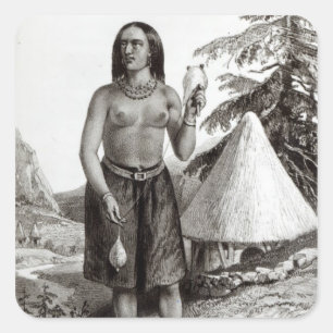 Galla Woman Square Sticker