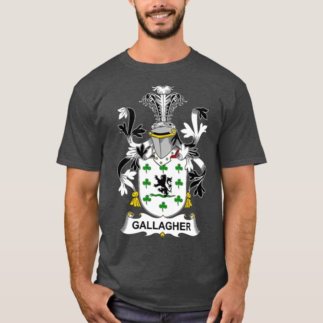 Gallagher Coat of Arms  Family Crest T-Shirt (Front)