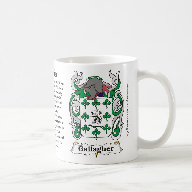 Gallagher Family Coat of Arms mug (Right)