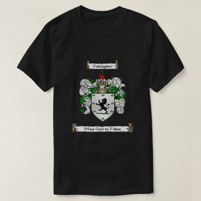 Gallagher Family Crest and Motto Classic T-Shirt (Design Front)
