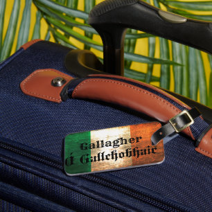 Gallagher Irish Flag Luggage Tag