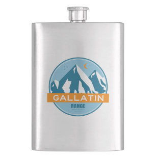 Gallatin Range Montana Wyoming Hip Flask