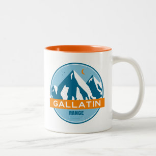 Gallatin Range Montana Wyoming Two-Tone Coffee Mug