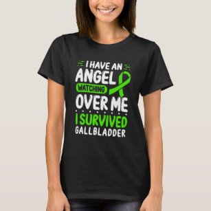 Gallbladder Awareness Green Ribbon I Angel T-Shirt