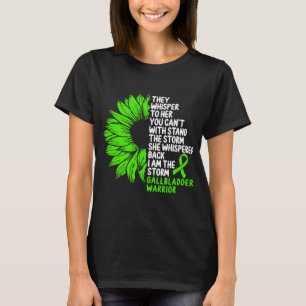 Gallbladder Awareness Green Ribbon the Storm T-Shirt