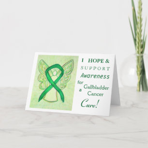 Gallbladder Cancer Awareness Ribbon Greeting Card