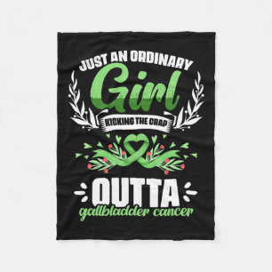 Gallbladder Cancer Girl Bile Duct Cancer Gallbladd Fleece Blanket