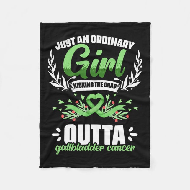 Gallbladder Cancer Girl Bile Duct Cancer Gallbladd Fleece Blanket (Front)