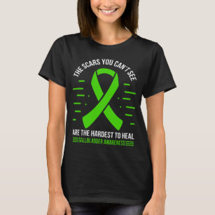 Gallbladder Survivor Green Gallbladder  Ribbon T-Shirt