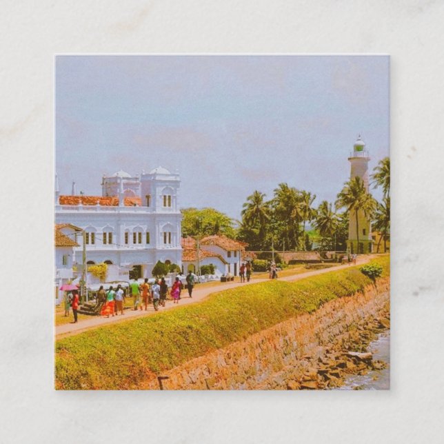 Galle City - Sri Lanka´s South Coast  Square Business Card (Front)