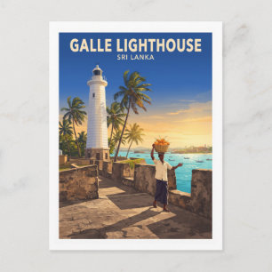Galle Lighthouse Sri Lanka Travel Postcard
