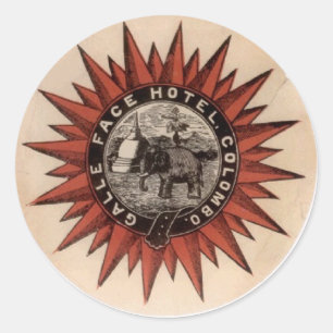 gallefacehotel classic round sticker