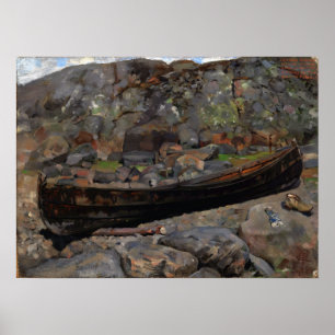 Gallen-Kallela - Boat On A Rocky Shore Poster