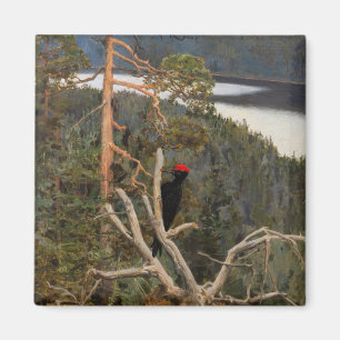 Gallen-Kallela - Great Black Woodpecker 1894 Magnet