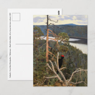 Gallen-Kallela - Great Black Woodpecker 1894 Postcard