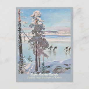 Gallen-Kallela Kalela Scaters Luistelijat CC0812 Postcard