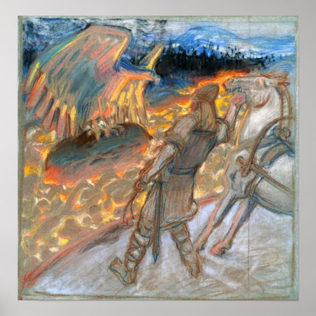 Gallen-Kallela - Lemminkainen On A Fire Poster (Front)