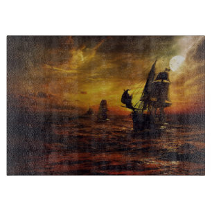 Galleons at Full Sail Cutting Board