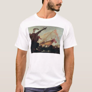 Galleons wrecked on a rocky shore T-Shirt