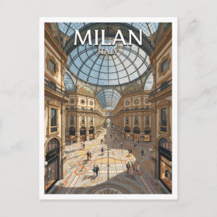 Galleria Vittorio Emanuele II Milan Italy Postcard