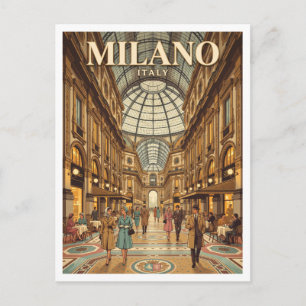 Galleria Vittorio Emanuele II Milan Italy Travel Postcard