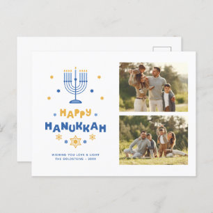 Gallery of 2 Photo "Happy Hanukkah"  Holiday Postcard