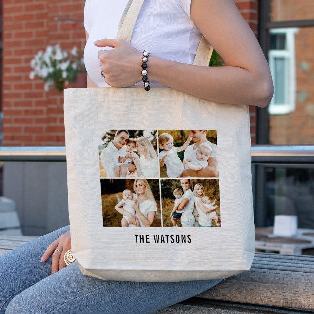 Gallery of 4 Photo Personalised  Tote Bag (Creator Uploaded)