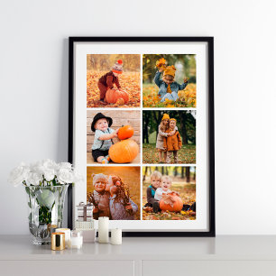 Gallery of 6 Personalised Photos Poster