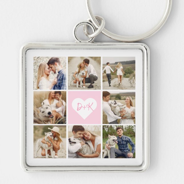 Gallery of 8 Personalised Photo Key Ring (Front)