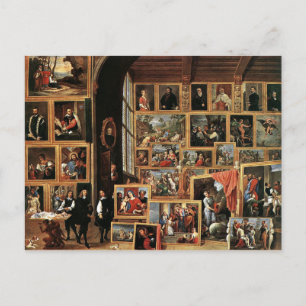 Gallery of Archduke Leopold in Brussels, 1640 Postcard