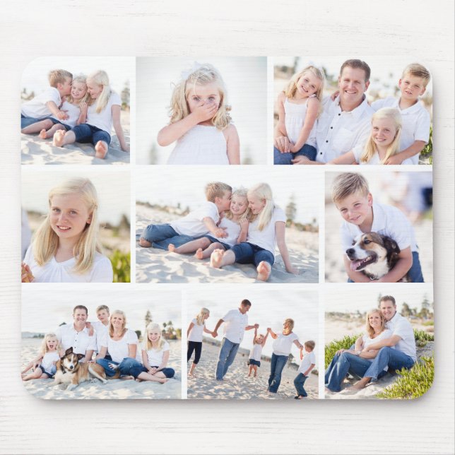 Gallery Of Nine Personalised Colour Photo Mouse Pa Pad (Front)