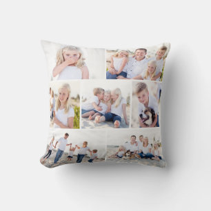 Gallery Of Seven Custom Photo Throw Pillow