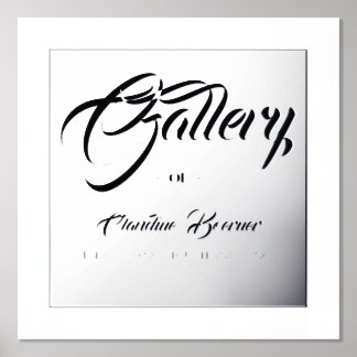 Gallery Sign for Artist Foil Accent Poster Print