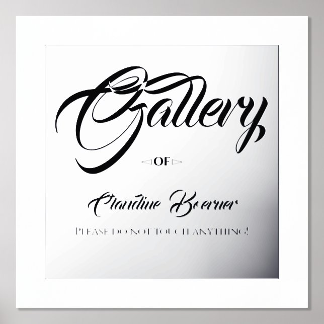 Gallery Sign for Artist Foil Accent Poster Print (Front)
