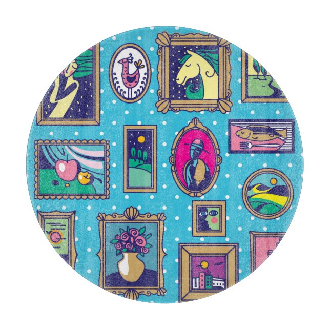 Gallery Wall: Diverse Picture Collection Cutting Board (Front)