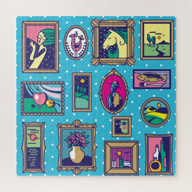 Gallery Wall: Diverse Picture Collection Jigsaw Puzzle (Vertical)