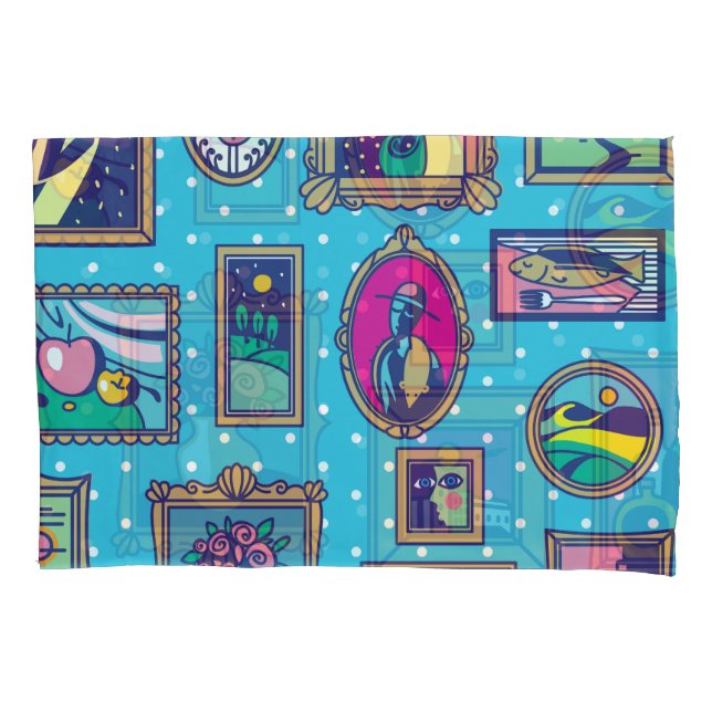 Gallery Wall: Diverse Picture Collection Pillowcase (Front)