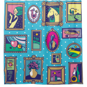 Gallery Wall: Diverse Picture Collection Shower Curtain