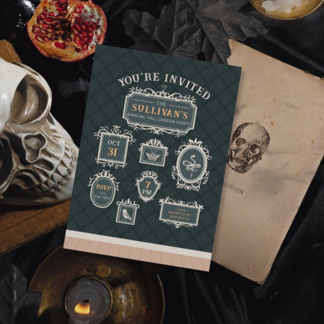 Gallery Wall Frames Halloween Party Invitation (Creator Uploaded)