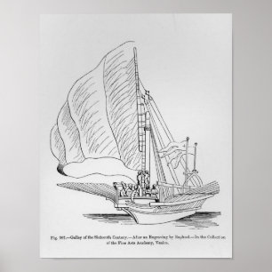 Galley of the 16th century poster