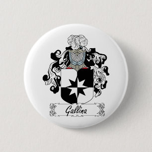 Gallina Family Crest 6 Cm Round Badge