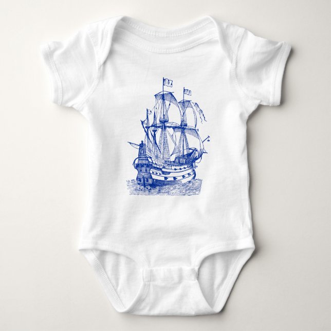 Gallion - Navy Baby Bodysuit (Front)