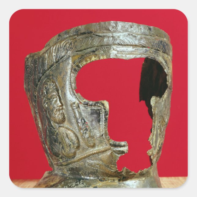 Gallo-Roman gladiator's mask Square Sticker (Front)