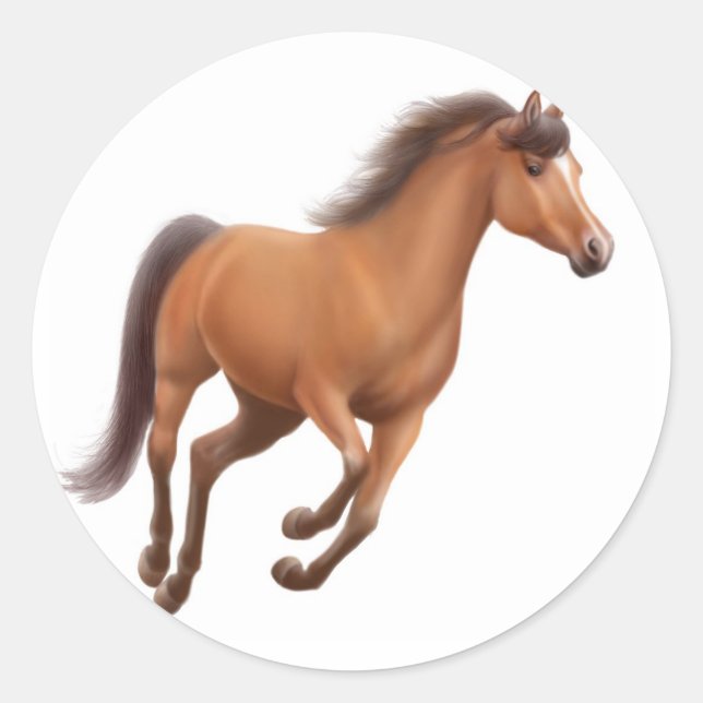 Galloping Bay Gelding Sticker (Front)