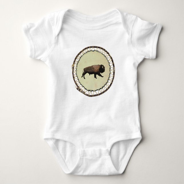 Galloping Bison Baby Bodysuit (Front)