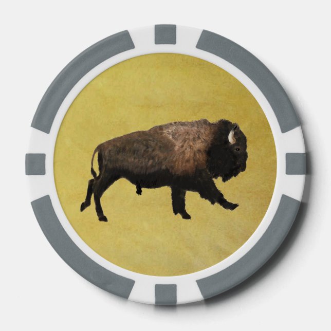 Galloping Bison Poker Chips (Front)