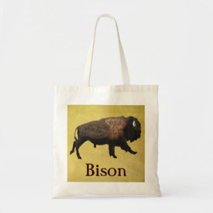 Galloping Bison Tote Bag